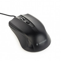 Мышь оптическая Gembird MUS-4B-01, 1200dpi, USB, кабель 1.35 м, черный